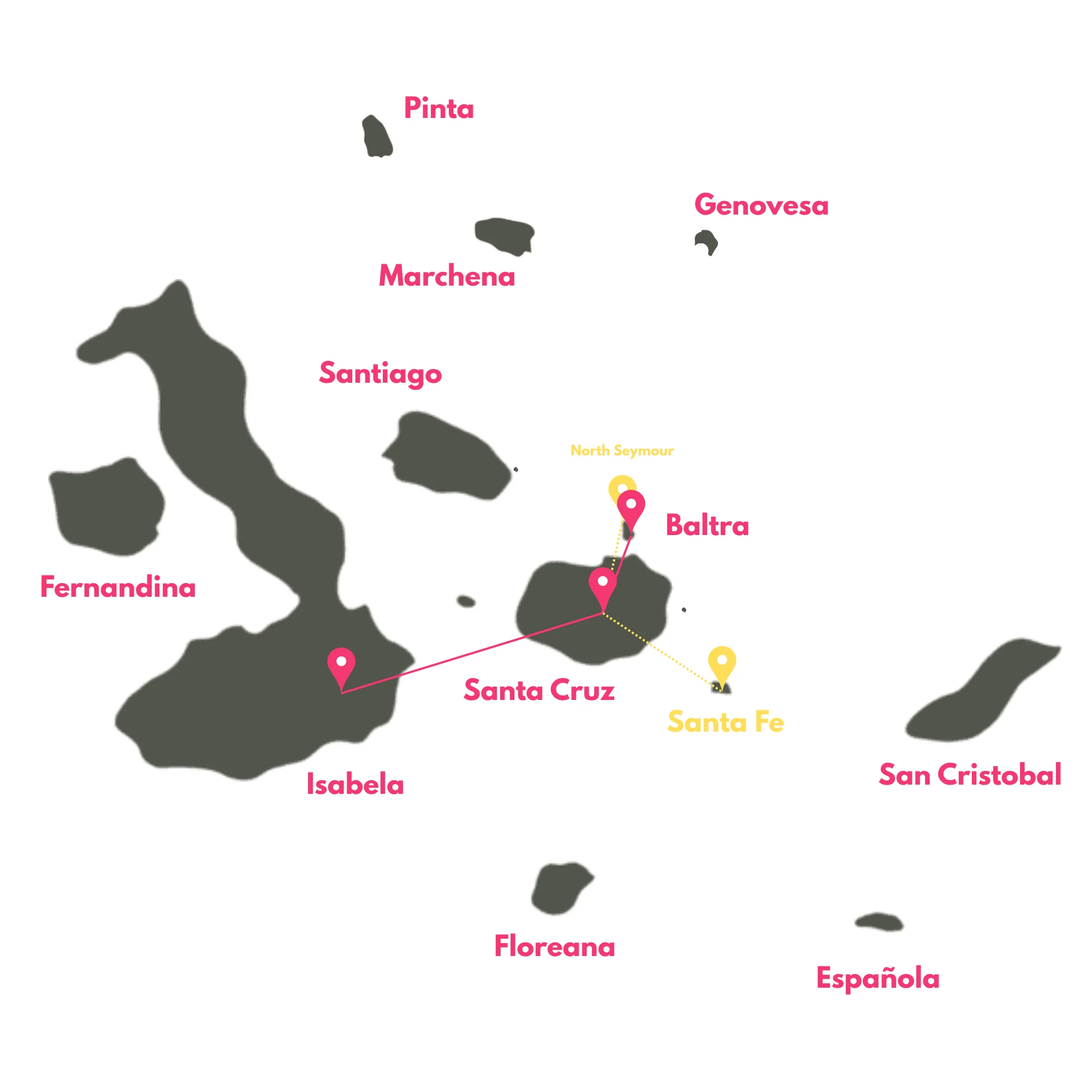 6 Day Galapagos Wisdom Essential route map